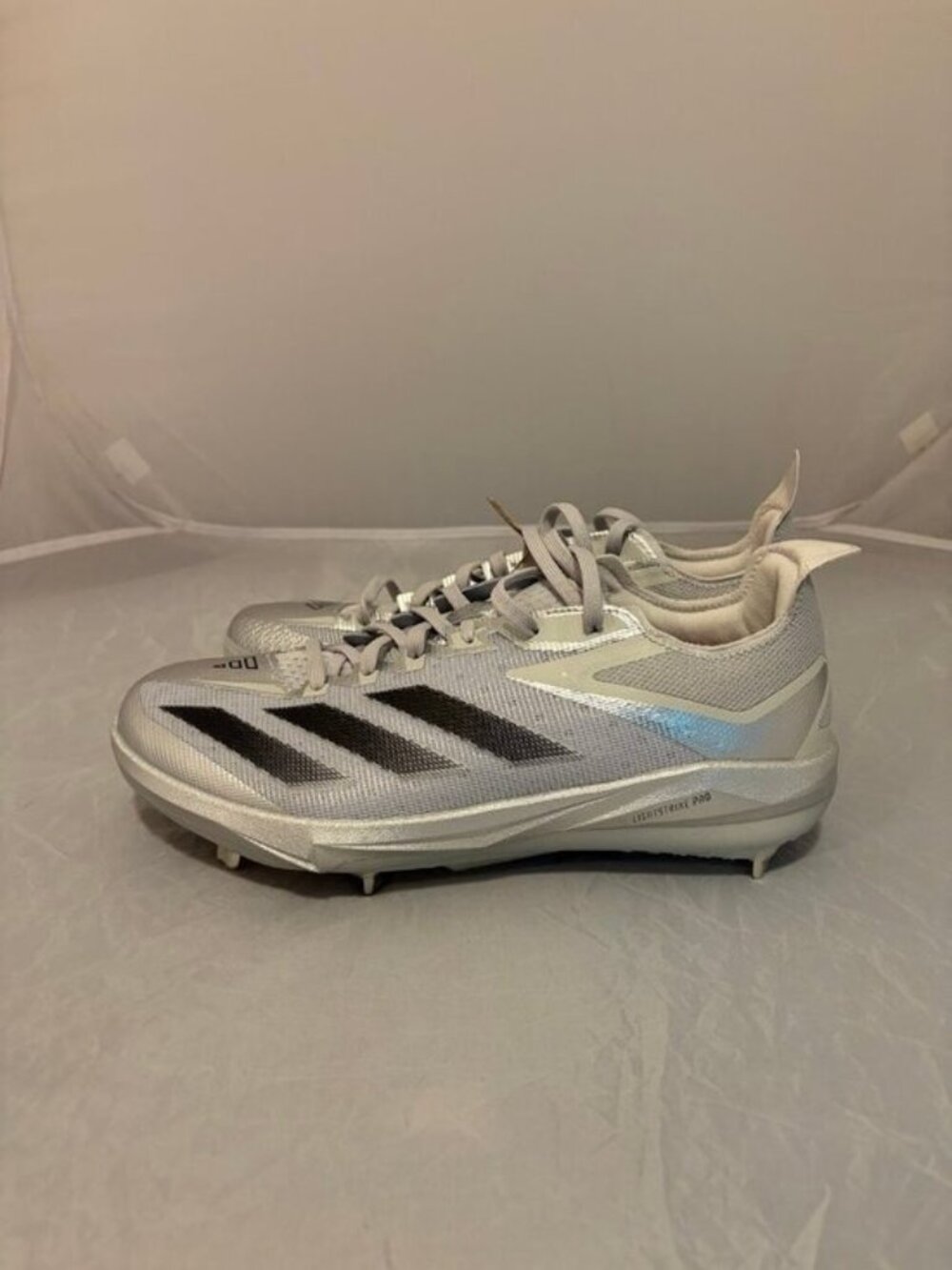 Adidas Adizero Electric + S silver metal baseball cleats size 7.5 JS2994 NWT